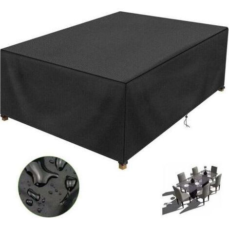 Housse De Protection Salon De Jardin 150x90x75cm, XU, Résistant à l'eau Robuste Tissu Oxford 210D Housse Protection Table De Jardin Exterieur, Résistance au Vent, Anti-UV (1/4)
