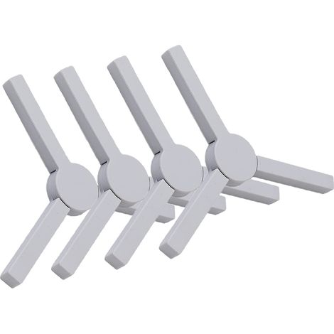 Lot de 4 dessous de verre antidérapants, épais et pliables en silicone, résistants à la chaleur, avec un design en croix pliable (gris)
