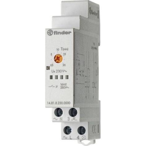Finder 14.81.8.230.0000 Relè temporizzatore luci scale Guida DIN 230 V/AC