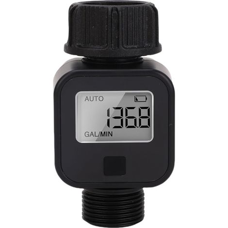 Débitmètre numérique 3/4 po, filetage femelle-mâle, étanche IPX5, pour le remplissage de réservoirs d'eau de camping-car, l'arrosage de tuyaux d'arrosage extérieurs, les arroseurs de pelouse et les pu (1/5)