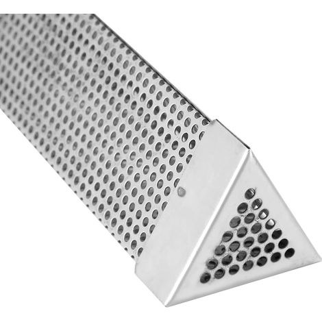 Tube fumoir pour barbecue en acier inoxydable 304 de 12 pouces (30,5 cm), accessoire pour barbecue électrique au charbon de bois (forme triangulaire 12 pouces) (1/5)