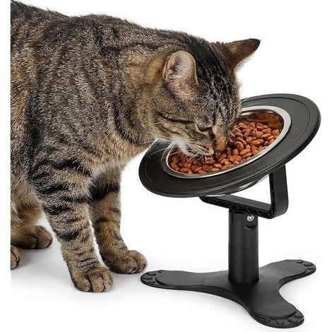 Support Gamelle Chat SuréLevée, 20.519.55cm Animaux de Compagnie Réglable Surélevé Bol Chat, Support Gamelle Chien Surelevee, Gamelles Surélevées de 3 Hauteurs Ajustables pour Chaton Petits Chiens (1/5)