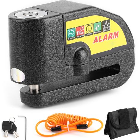 Antivol Disque Frein Moto Scooter avec Alarme Antivol Sécurité Universel Accessoire (1/5)