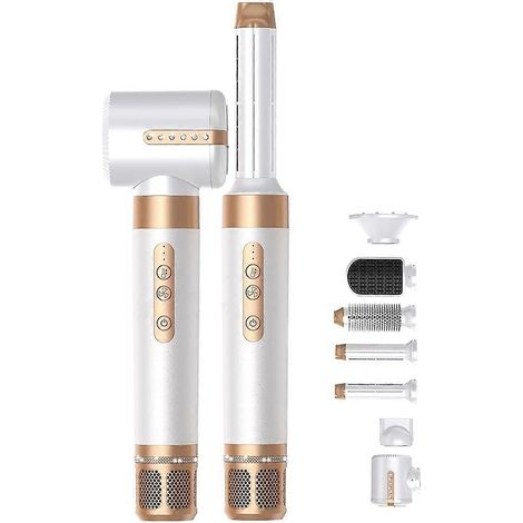 Brosse séchoir à cheveux 7 en 1, brosse séchoir puissante avec boucleur automatique, accessoire amovible pour un séchage rapide, outils de coiffure (États-Unis) (1/5)
