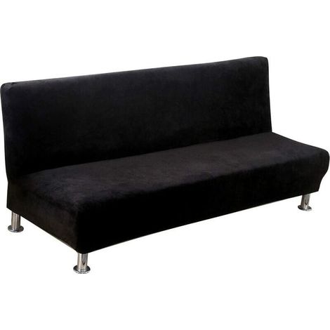 Housse Clic Clac Housse Canape Lit Extensible AntiTaches Housse bz Housse de canapé sans Bras Noir (1/4)