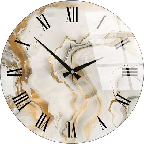Reloj de pared de cristal, reloj decorativo para sala de estar. Clock Multicolor (1/2)
