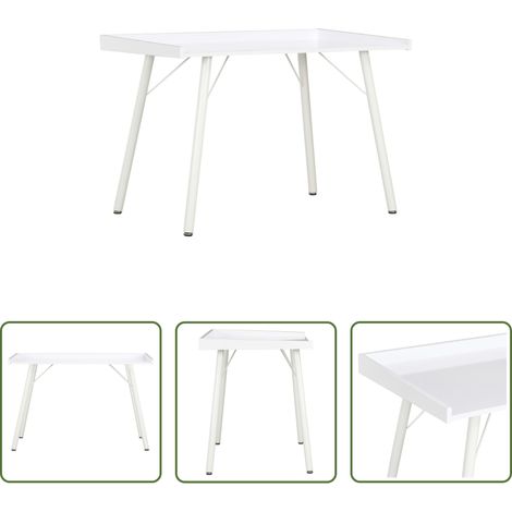 Bureau moderne - Bureau Blanc 90x50x79 cm (1/5)