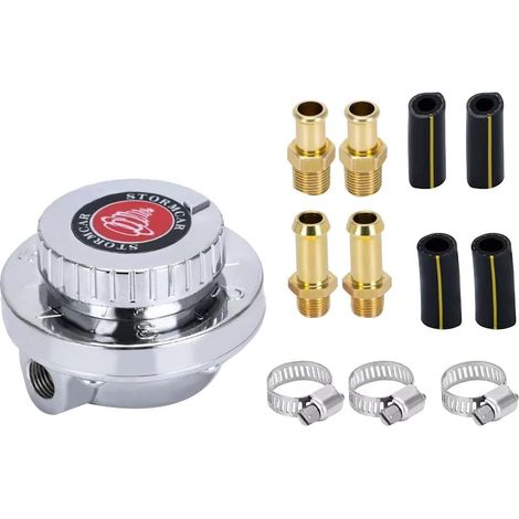 Universal Adjustable Fuel Pressure Regulator Kit 1-6 PSI for Carburetor Engine (1/5)