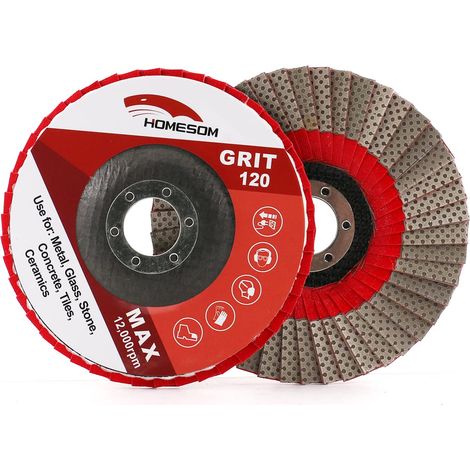 5 inch 1pc 120 Grit Grinding Wheels Flap Sanding Disc for Angle Grinder Diamond Sanding Pad (1/5)
