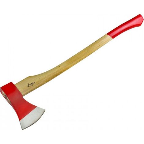 Dema – Hachette en bois de frêne 1600 g – Tête en acier trempé – Longueur 84 cm – Ergonomique pour fente précise du bois dur
