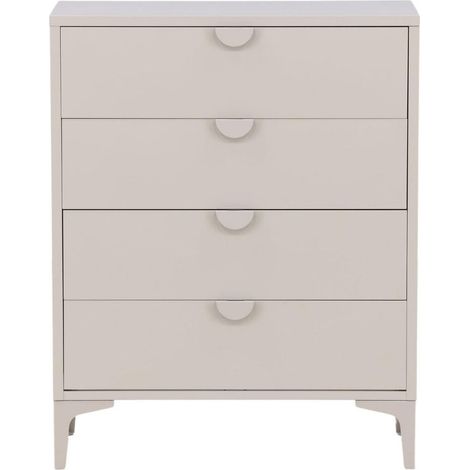 Commode 4 tiroirs en métal beige Piring (1/5)