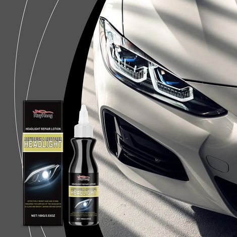 Scheinwerferpflegecreme, Kratzerentferner, Reparatur, Politur, Restaurierung und Glanzverstärkung für Autoscheinwerfer – 100 g -- DE (1/5)