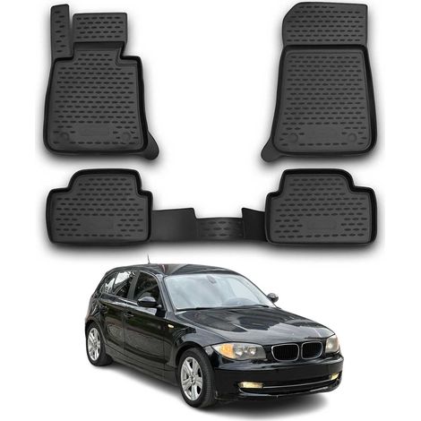 OMAC 3D Tapis de Sol Compatible avec BMW Série 1 E87 5Portes 2004-2011 Caoutchouc Noir (1/5)