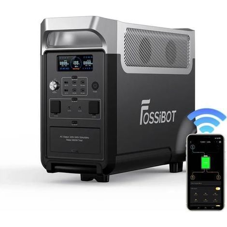 3840Wh 3600W LiFePO4 Power Station, FOSSiBOT F3600PRO Portable Solar Electric Generator, Home Outdoor, 1.8H Fast Charging