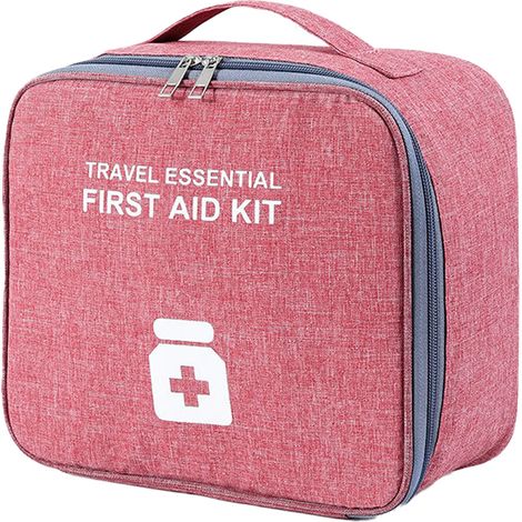 Sac De Premiers Secours - 30 X 20 X 12 Cm - Compartiments Séparés - Pour Voyage Camping Randonnée Bureau - 1 Pièce (1/5)