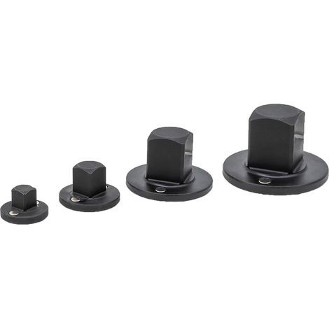 Set of 4 low-profile stainless steel socket adapters: 1 in x 3/4 in, 3/4 in x 1/2 in, 1/2 in x 3/8 in, 3/8 in x 1/4 in (1/5)