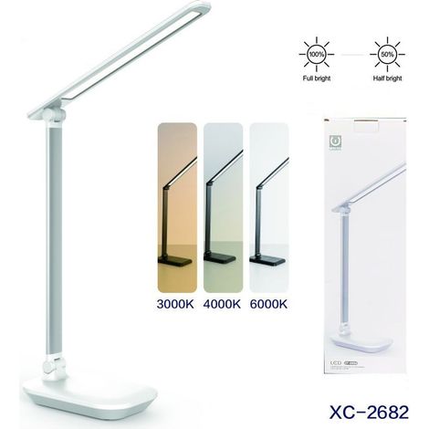 Wisdom - Lampada Led Ricaricabile Da Tavolo Scrivania Touch Braccio Pieghevole Dt-2682 - (1/5)
