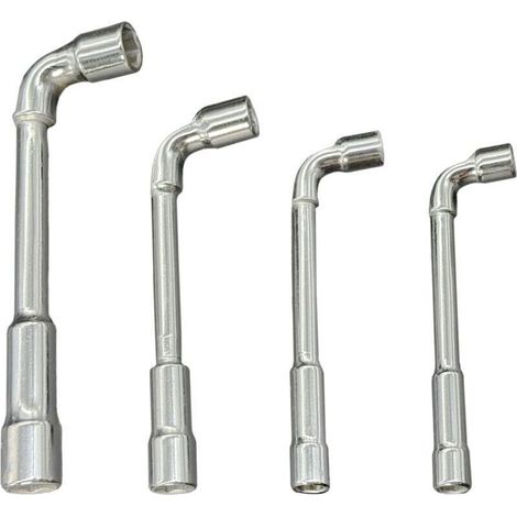 Clés à pipe à 6 pans disponibles en 7 mm, 8 mm, 10 mm et 13 mm, clé à pipe, clé à pipe en acier au chrome-vanadium CRV (1/4)