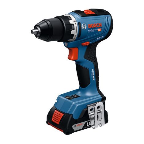 Set di utensili Bosch: GSR 18V-65 + 2 batterie ricaricabili + set di utensili manuali da 19 pezzi in L-BOXX