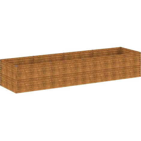 Maison Exclusive - Fioriera Rialzata da Giardino 386x100x69 cm in Acciaio Corten (1/5)