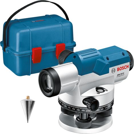 Strumento di Livellamento Ottico Bosch GOL 32 G Professional con Ingrandimento 32x, Portata fino a 120 m, in Valigetta di Trasporto (1/4)