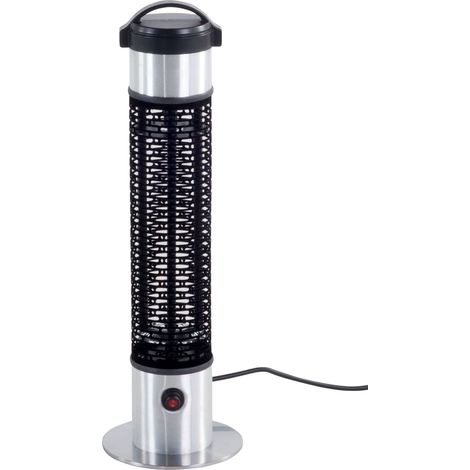 Chauffage d'Extérieur Electrique Court 19 x 19 x 64 cm Halogène à Infrarouge 800 W avec Câble de 180 cm Beliani