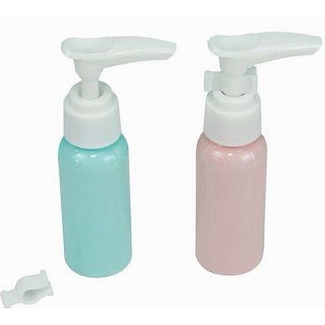 Trade Shop - SET 4 STK REISEFLASCHE LEERFLASCHE 35ML MIT LOTIONSPENDER 79376 -