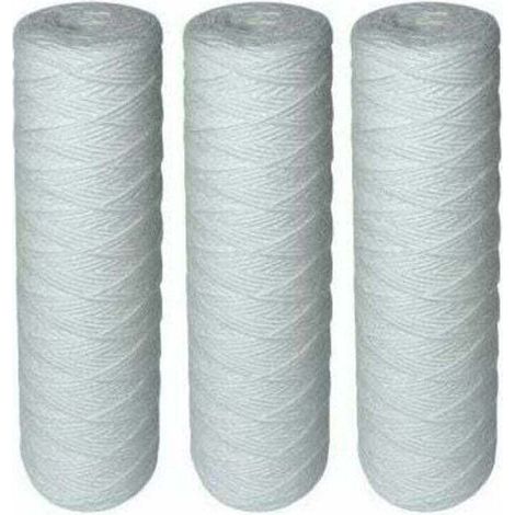 Lot de 4 Cartouches Filtrantes Bobinées pour Filtre à Eau – Filtration des Sédiments jusqu’à 25 microns – Format Standard Universel 10" pouces