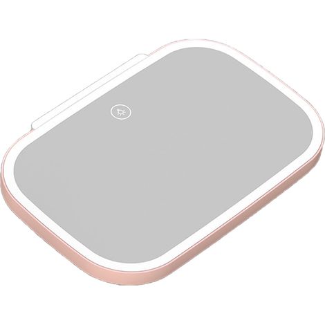 (Exklusiv in Südostasien) Kosmetikspiegel mit integrierter LED-Beleuchtung für die Sonnenblende auf der Beifahrerseite (eingebauter Akku), rosa (1/5)