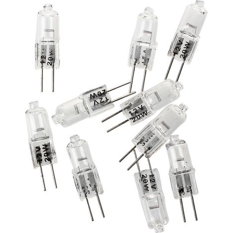 10 x G4 12V 20W Lampe halogène transparente à capsule (1/4)