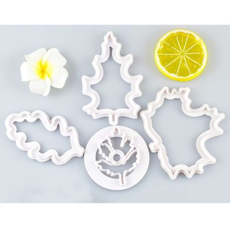 Set mit 4 Ausstechformen in Herbstblattform, langlebige und abwaschbare Ausstechformen für Weihnachtsdekorationen (1/5)