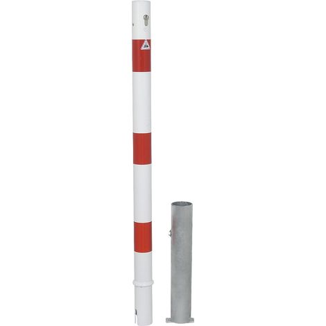 Schake, Potelet de délimitation, Ø 60 mm, blanc / rouge,