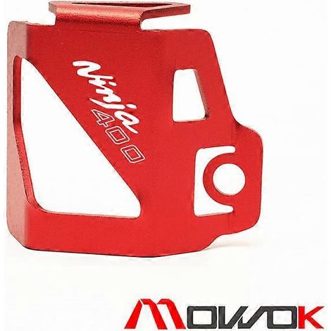 Ces accessoires moto sont compatibles avec la Kawasaki Ninja NINJA400 Z400 : cache de protection de pot d'huile arrière modifié en alliage d'aluminium (NINJA400 rouge). (1/5)