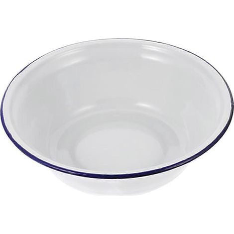 Bassine émaillée rétro, bol mélangeur émaillé, saladier-16.00X16.00X4.50CM-White (1/4)