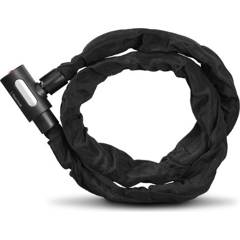 CHAÎNE ANTIVOL POUR VÉLO AVEC CLÉ ÉCLAIRANTE, 120 CM, NOIRE HAMA 80544