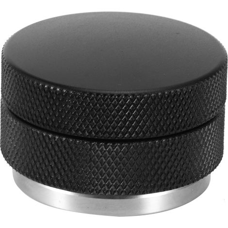 Tasseur à café réglable en hauteur en acier inoxydable avec filetage antidérapant, base filetée de 51 mm, noir (1/5)