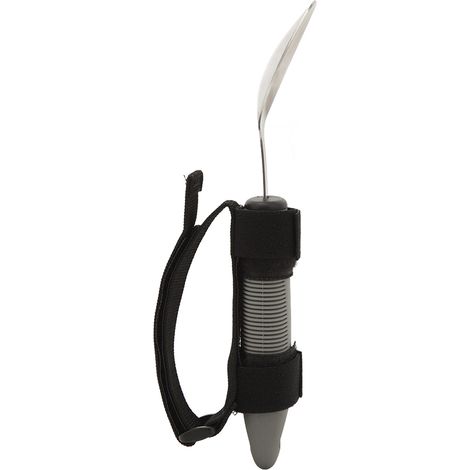 Poignée Ergonomique en Acier Inoxydable pour Cuillère - Aide Manger pour Personnes Âgées et Handicapées (1/5)