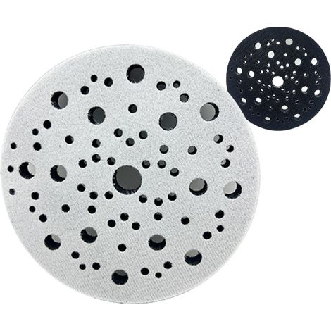 Almohadilla de interfaz de esponja suave - 150 mm, 70 orificios, almohadillas de lijado orbital, almohadilla de espuma para lijadora orbital de repuesto