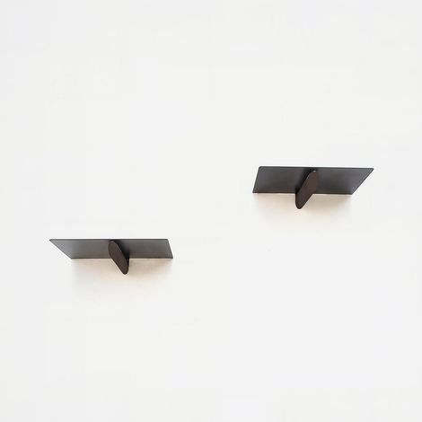 Mensola, libreria, mensola a muro Shelf Marrone Nero (1/5)