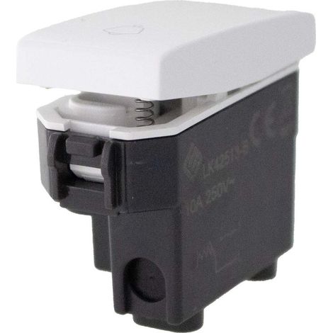 Pulsante Con Simbolo Campanello 1P 10A Colore Bianco Compatibile Con Bticino Living e Vimar Plana