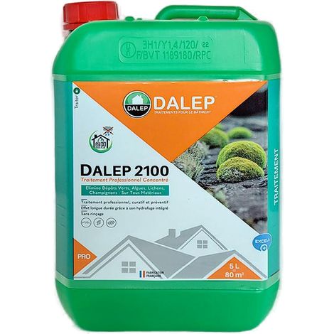 Fongicide et Antimousse professionnel DALEP 2100 - 121005 - Concentré - Bidon de 5 Litres
