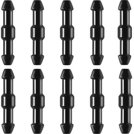 10 Raccords Droits pour Tuyaux de Lave-Glace Connecteurs Universels en Plastique Résistant pour Système d’Arrosage Automobile (1/4)