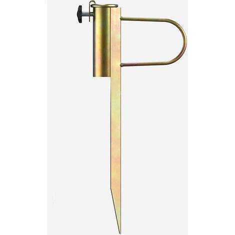 Ancrage de Sol pour Parasol de Plage et Jardin – Piquet Support Métallique pour Parasol, Fixation Extérieure Robuste 1 Pièce, Zinc Multicolore (1/5)