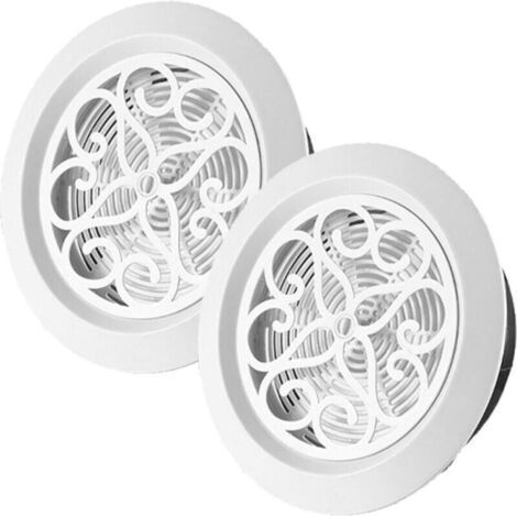 Decorative 2-part round ventilation grille with integrated screen - adjustable outlet for walls and ceilings - 100 mm (1/5)