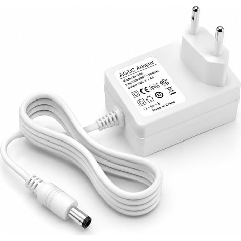 Alimentatore da 12 V 1 A 12 W per strisce LED con adattatore CA universale 100-240 V, cavo da 1 m con connettore CC da 5,5 x 2,1 mm, caricabatterie per strisce LED, telecamere di videosorveglianza, ro (1/5)