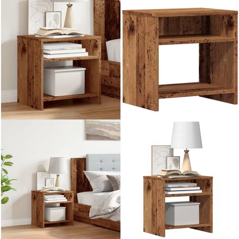 vidaXL Nachttisch Altholz-Optik 40x30x40 cm Holzwerkstoff (1/5)