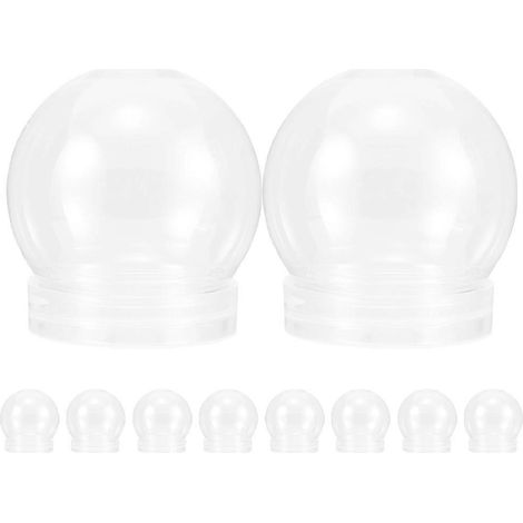 Boules à neige transparentes en plastique (10 pièces) à monter soi-même bocaux à bonbons (1/5)