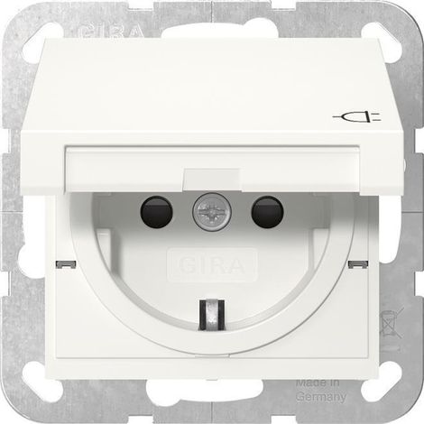 Gira Presa SCHUKO KD + SP System 55 Bianco puro m [441427], 4414 27