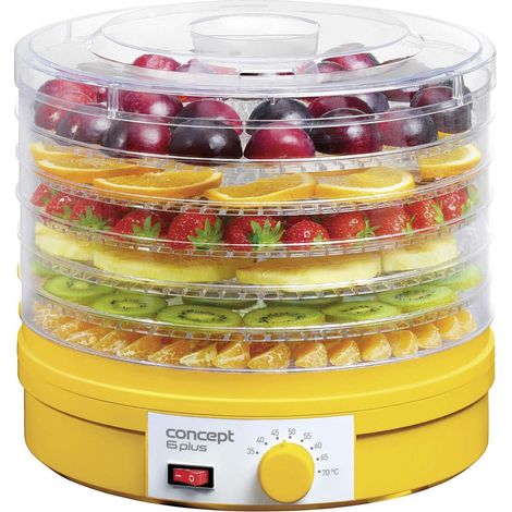 Concept Solution SO-1015 deshidratador de alimentos amarillo y blanco
