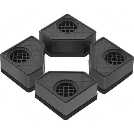 Elkuaie Coussin Anti-Vibration pour Machine à Laver - Carré en Caoutchouc - Réduit les Vibrations et le Bruit - 4 Pièces - Pour Machine à Laver ou Sèche-linge (1/5)